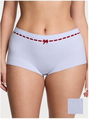 NWT Victoria’s Secret Women's Seamless Ribbon Slot Boyshort Panty in Soft Iris